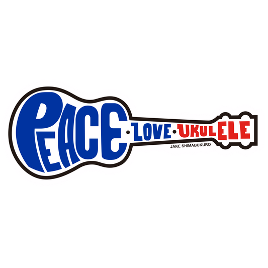 Peace Love Ukulele Sticker - NEW Colors Available!
