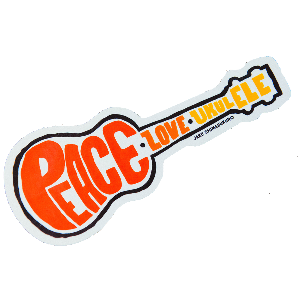 Peace Love Ukulele Sticker - NEW Colors Available!