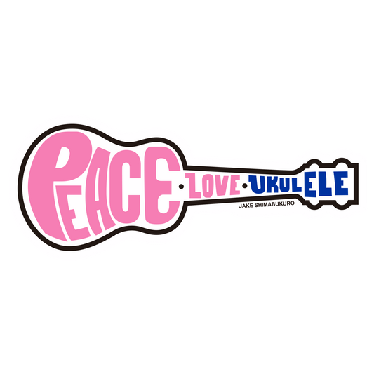 Peace Love Ukulele Sticker - NEW Colors Available!