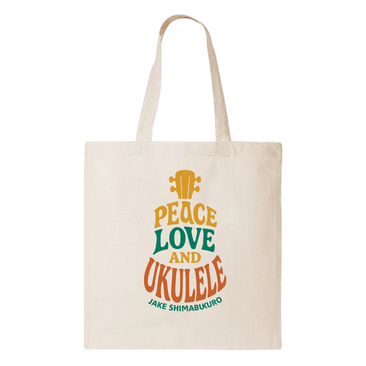 NEW Peace Love Ukulele Tote Bag
