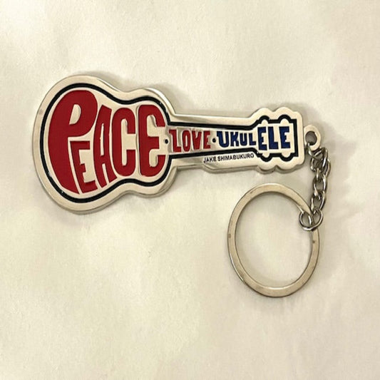 Peace Love Ukulele Keychain